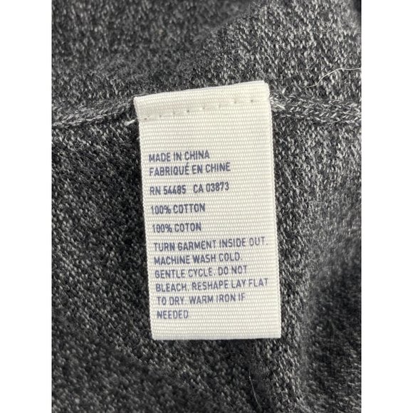 American Eagle Men's 100% Cotton Gray Long Sleeve V Neck Sweater Shirt Size L - Picture 5 of 8